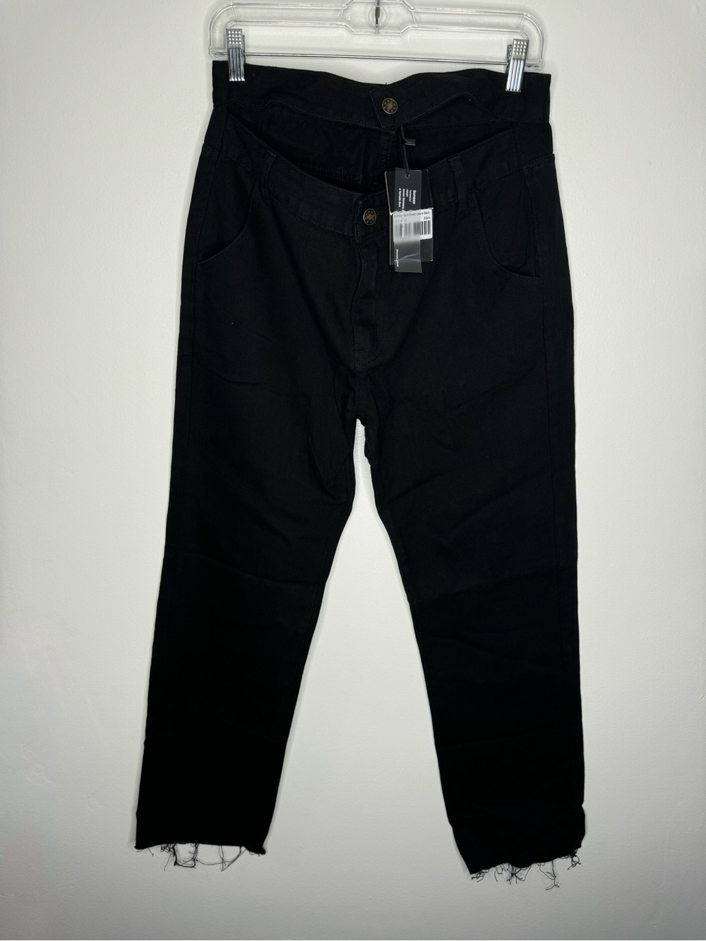 NWT Lioness Nothing But A Dream Black Cropped Straight Leg Jeans Women's US 6